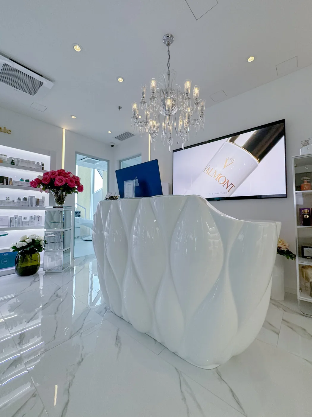 Reception desk of Skin Life Clinic